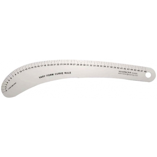 METAL RULER FRENCH CURVE LARGE 48CM