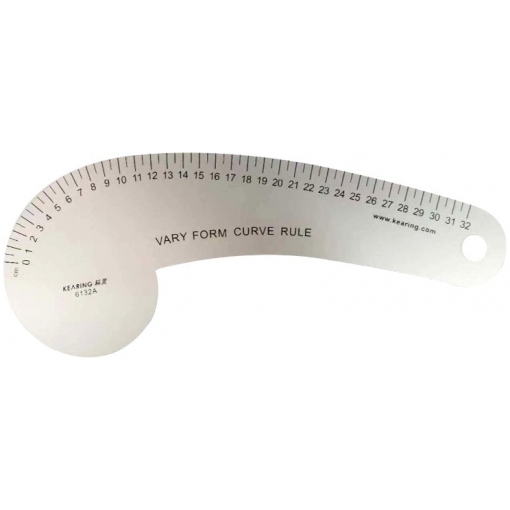 METAL RULER FRENCH CURVE SMALL 32CM